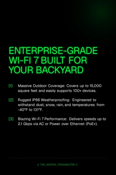Enterprise-Grade Wi-Fi 7 Built for Your Backyard: pin card